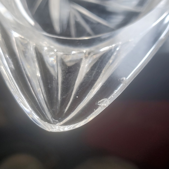 Vintage Foreign cut Glass vegetable dish - Picture 3 of 5